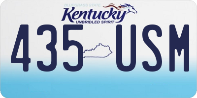 KY license plate 435USM
