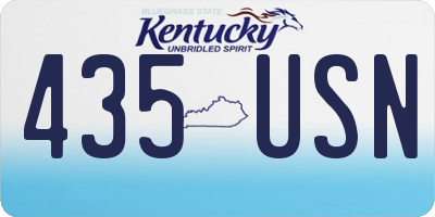 KY license plate 435USN