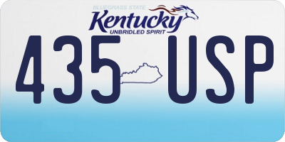 KY license plate 435USP