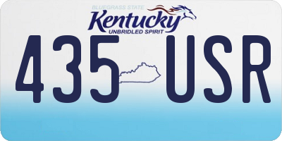KY license plate 435USR