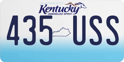 KY license plate 435USS