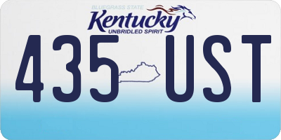 KY license plate 435UST