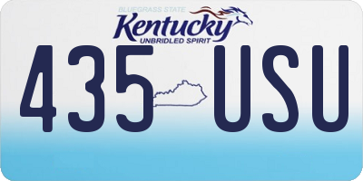 KY license plate 435USU