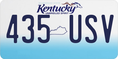 KY license plate 435USV