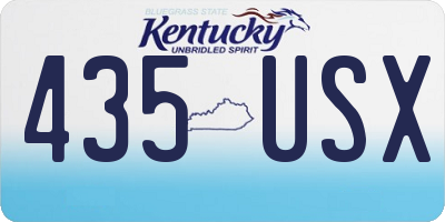 KY license plate 435USX