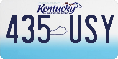 KY license plate 435USY