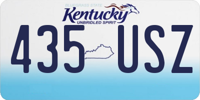 KY license plate 435USZ