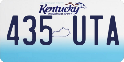 KY license plate 435UTA