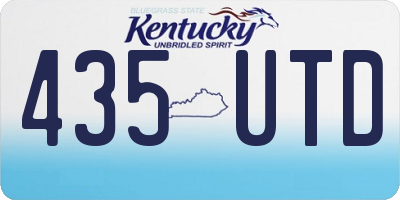 KY license plate 435UTD
