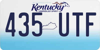 KY license plate 435UTF
