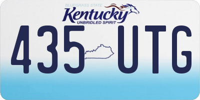 KY license plate 435UTG