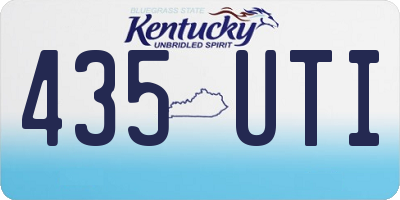 KY license plate 435UTI