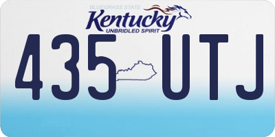KY license plate 435UTJ