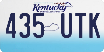 KY license plate 435UTK