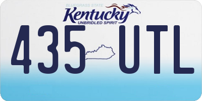 KY license plate 435UTL