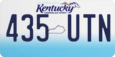 KY license plate 435UTN