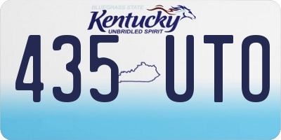 KY license plate 435UTO