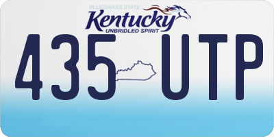 KY license plate 435UTP