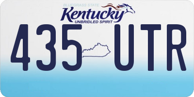 KY license plate 435UTR