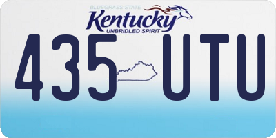 KY license plate 435UTU