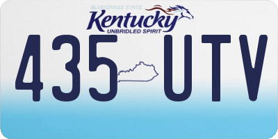 KY license plate 435UTV