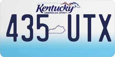 KY license plate 435UTX