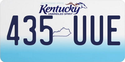 KY license plate 435UUE