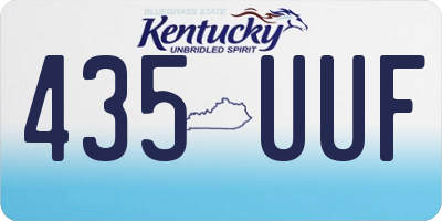 KY license plate 435UUF