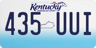 KY license plate 435UUI