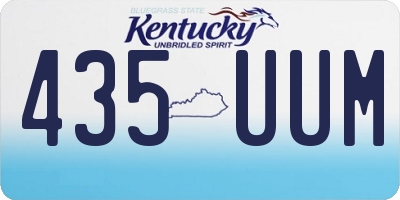 KY license plate 435UUM