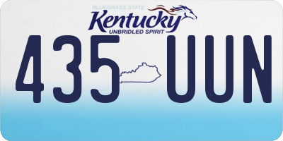 KY license plate 435UUN