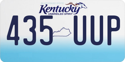 KY license plate 435UUP