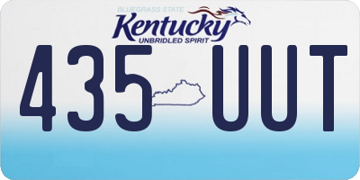 KY license plate 435UUT