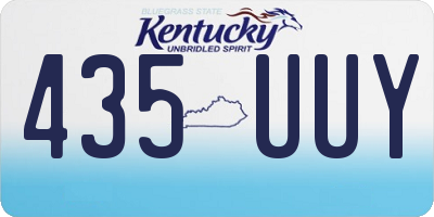 KY license plate 435UUY