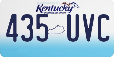 KY license plate 435UVC