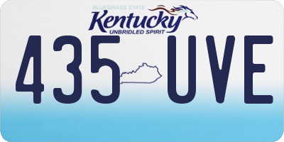 KY license plate 435UVE
