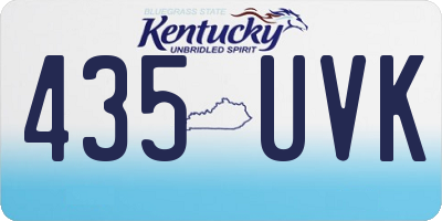 KY license plate 435UVK