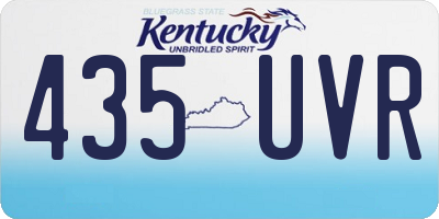 KY license plate 435UVR