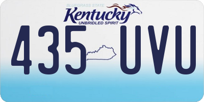 KY license plate 435UVU