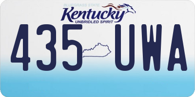 KY license plate 435UWA