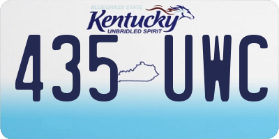 KY license plate 435UWC