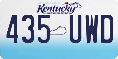 KY license plate 435UWD