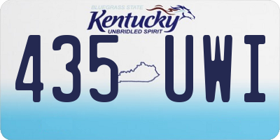 KY license plate 435UWI