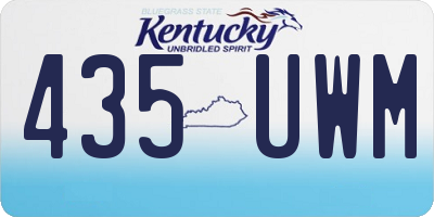 KY license plate 435UWM