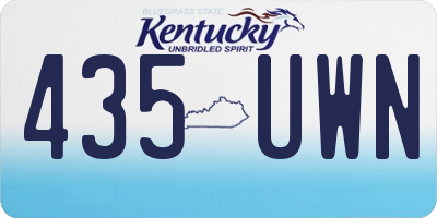 KY license plate 435UWN