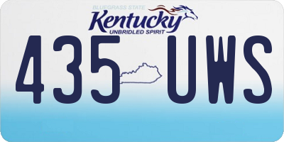 KY license plate 435UWS