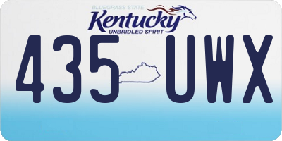 KY license plate 435UWX