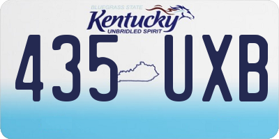 KY license plate 435UXB