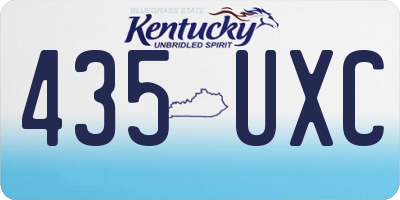 KY license plate 435UXC