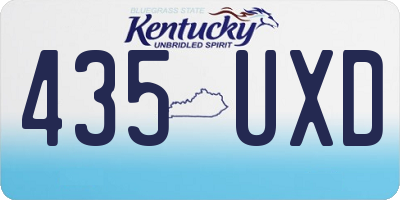 KY license plate 435UXD